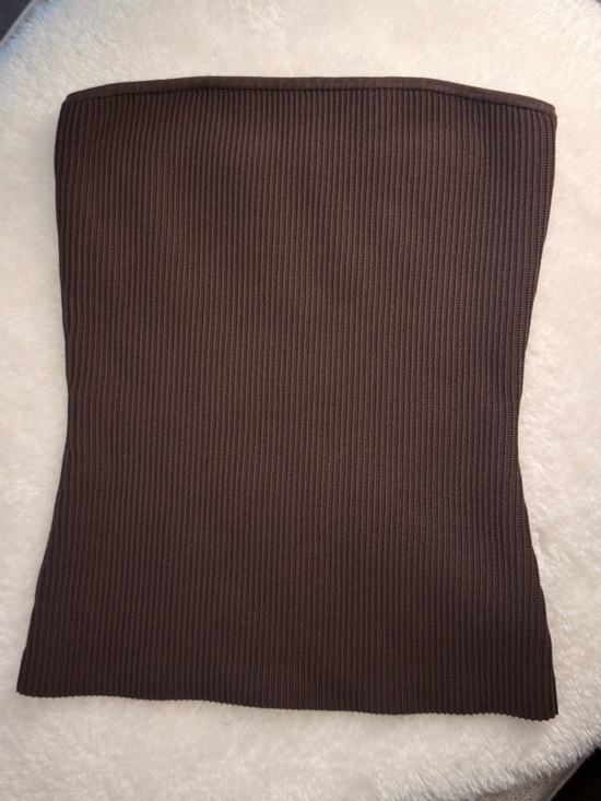 Aritzia Tops - Aritzia Sculpt Knit Brown Ribbed Knit Tube Top